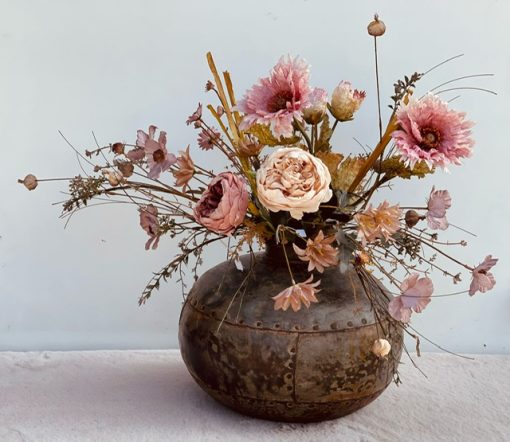Vintage metalen pot 35x29cm - Afbeelding 4