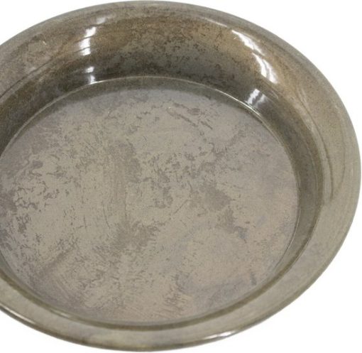 Metalen tray olive - 15,5x15,5x2cm - dienblad/plateau - tray - decoratieve schaal - Afbeelding 2