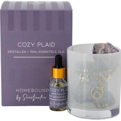 Geur kristal met 15ml essentiële olie 'Cozy plaid' | geur kristal