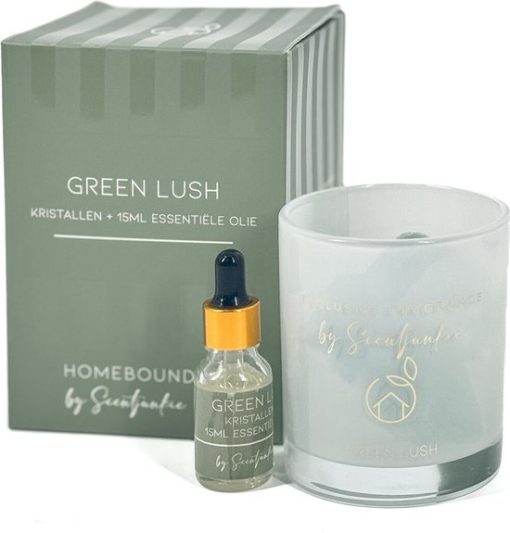 Geur kristal met 15ml essentiële olie 'Green lush'