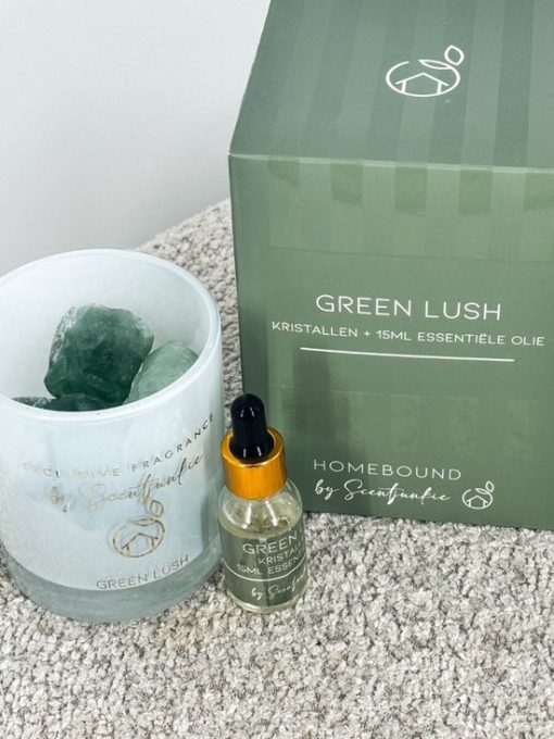 Geur kristal met 15ml essentiële olie 'Green lush' - Afbeelding 3