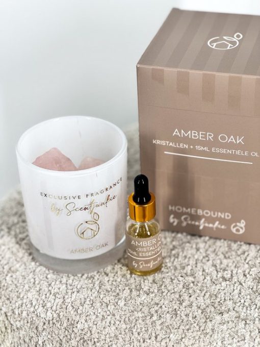 Geur kristal met 15ml essentiële olie 'Amber Oak' - Afbeelding 3