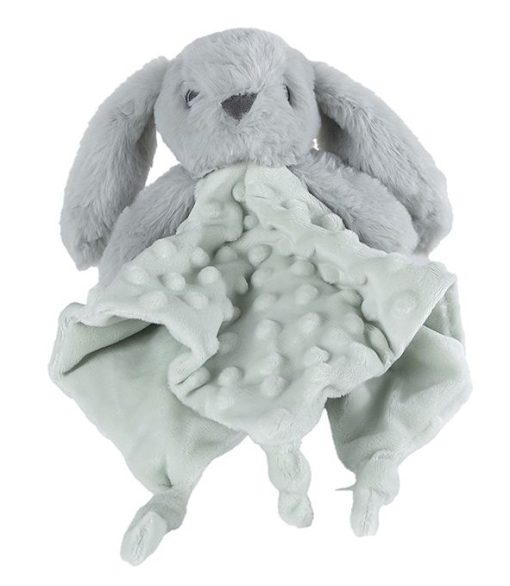 Mini club knuffeldoekje "Langoor" met structuur pluche 30cm grijs