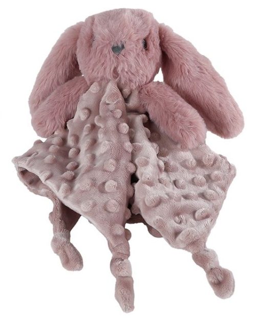 Mini club knuffeldoekje met structuur pluche 30cm bruin
