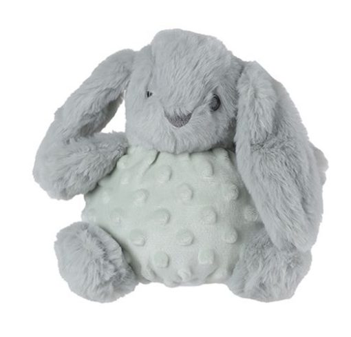 Rammelaar konijn structuur pluche 16cm grijs
