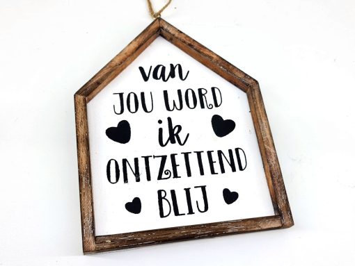 Tekstlijst Van jou word ik ontzettend blij 21,5x17cm