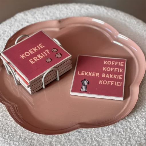 Onderzetters set van 6 koffie - Afbeelding 2
