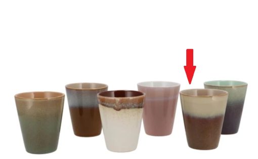 Koffiebeker multicolor Bruin 200ml 8,5x8cm