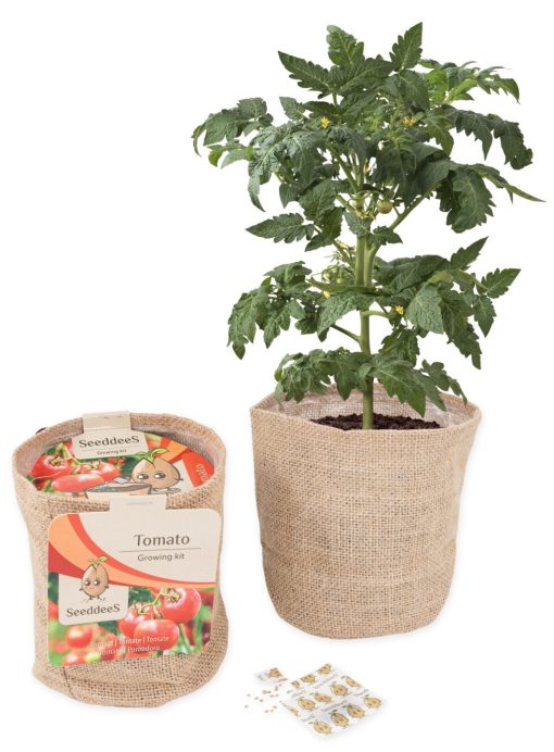 Green gift Jutezak met potgrond en tomatenzaadjes SeeddeeS - Afbeelding 5
