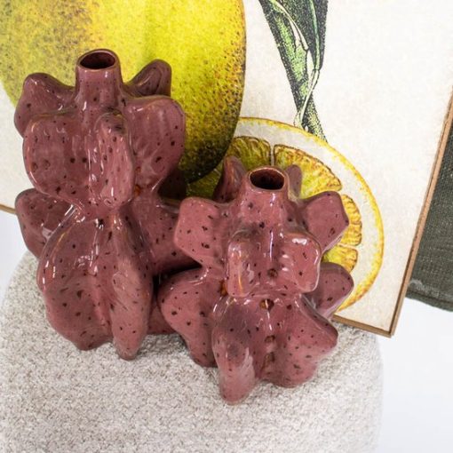 HomeBound by KY | Aardewerk vaas Murkey bordeaux | vaas | 18,5x17x25cm - Afbeelding 5