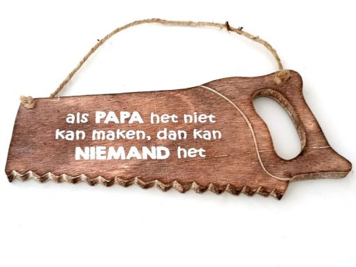 Zaag 13x32cm papa niet kan maken natural