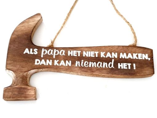 Hamer 18x30cm papa niet kan maken natural