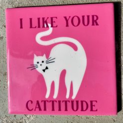 Tegeltje I love your Cattitude | Hippe Spreuktegel | Afscheid cadeau| Nieuwe woning cadeau | Housewarming cadeau |Verjaardagscadeau | Birthday |Verjaardag |brievenbuscadeau