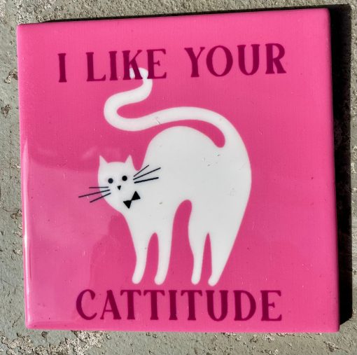 Tegeltje I love your Cattitude | Hippe Spreuktegel | Afscheid cadeau| Nieuwe woning cadeau | Housewarming cadeau |Verjaardagscadeau | Birthday |Verjaardag |brievenbuscadeau
