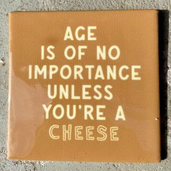Tegeltje Age is of no importance... | Hippe Spreuktegel | Afscheid cadeau| Nieuwe woning cadeau | Housewarming cadeau |Verjaardagscadeau | Birthday |Verjaardag |brievenbuscadeau