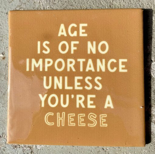 Tegeltje Age is of no importance... | Hippe Spreuktegel | Afscheid cadeau| Nieuwe woning cadeau | Housewarming cadeau |Verjaardagscadeau | Birthday |Verjaardag |brievenbuscadeau
