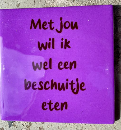 Tegeltje Beschuitje eten | Hippe Spreuktegel | Afscheid cadeau| Nieuwe woning cadeau | Housewarming cadeau |Verjaardagscadeau | Birthday |Verjaardag |brievenbuscadeau