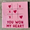 Tegeltje You won my heart | Hippe Spreuktegel | Afscheid cadeau| Nieuwe woning cadeau | Housewarming cadeau |Verjaardagscadeau | Birthday |Verjaardag |brievenbuscadeau