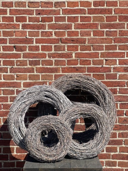 Krans van twijgen White 60cm - Afbeelding 4