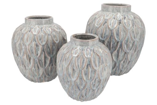 Vaas Inga boa grey 31x35cm - Afbeelding 3