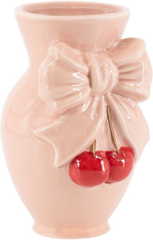 Aardewerk vaas bow cherry | bloemenvaas