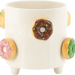 Aardewerk vaas donuts | bloemenvaas