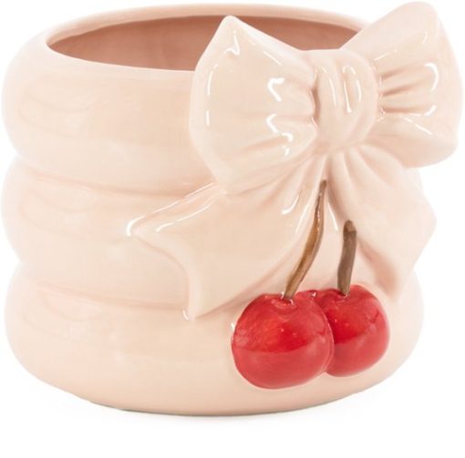 Aardewerk vaas bow cherry | bloemenvaas - Afbeelding 2