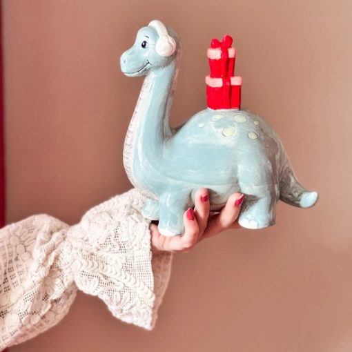 Aardewerk bakje Dino gifts | bakje - Afbeelding 3