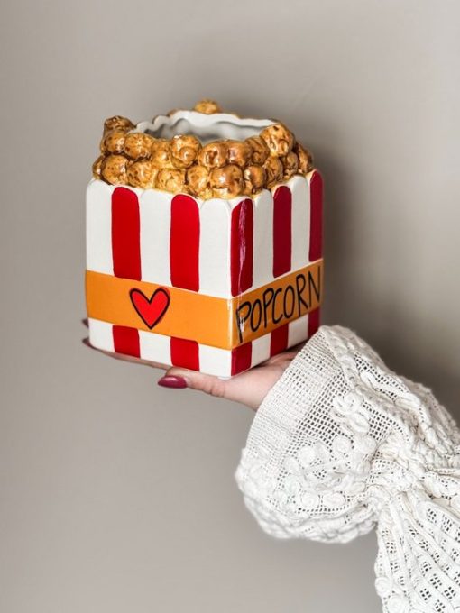 Aardewerk vaas popcorn | bloemenvaas - Afbeelding 4
