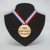 Medaille geslaagd blank berken 9x8cm