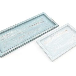 Dienblad 16x39cm zee blauw