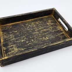 Dienblad 3,5x25cm zwart/goud
