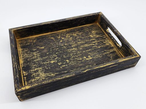 Dienblad 3,5x25cm zwart/goud