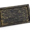 Dienblad 15x25cm zwart/goud