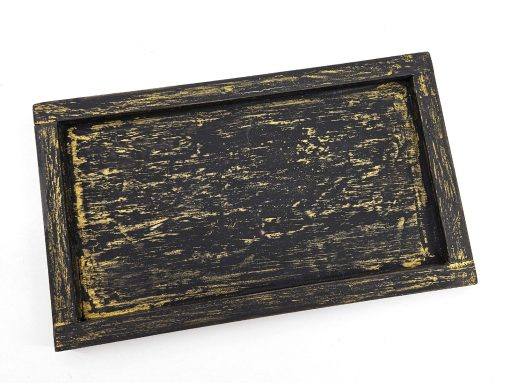 Dienblad 15x25cm zwart/goud