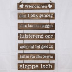 Tekstbord 78x42cm vriendinnen