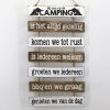 Tekstbord bij ons op de camping 43x24cm