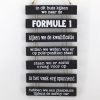 Tekstbord in dit huis kijken wij F1 43x24cm