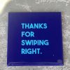 Tegeltje Thanks for swiping | Hippe Spreuktegel | Afscheid cadeau| Nieuwe woning cadeau | Housewarming cadeau |Verjaardagscadeau | Birthday |Verjaardag |brievenbuscadeau