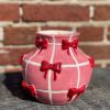 Aardewerk vaas bows 14,6x14,6x13,2cm