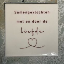 Tegeltje Samengevlochten | Hippe Spreuktegel | Nieuwe woning cadeau | Housewarming cadeau |Verjaardagscadeau | Birthday |Verjaardag |brievenbuscadeau