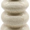 Aardewerk vaas bubbles beige