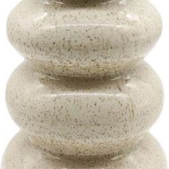 Aardewerk vaas bubbles beige