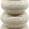 Aardewerk vaas beige wb | bloemenvaas
