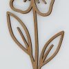 Bloem decoratief hout mdf naturel 33x8 cm
