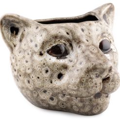 Aardewerk vaas luipaard speckled | vaas | 16,7x15x11,7cm