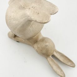 Alternative view of Aardewerk ornament konijn yoga beige - beeldje van een konijn - 12x5,5x14cm - decoratie beeldje