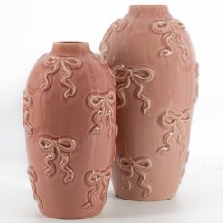 Alternative view of Aardewerk vaas Bows roze | bloemenvaas