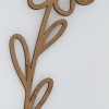 Bloem decoratief hout mdf naturel 33x8 cm