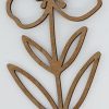 Bloem decoratief hout mdf naturel 33x8 cm